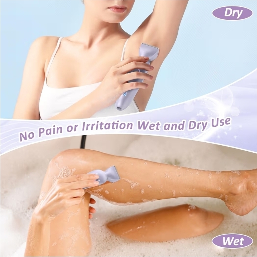 Aesfee 2-in-1 Electric Shaver for Women Bikini Trimmer Facial Razor Rechargeable - Picture 6 of 9